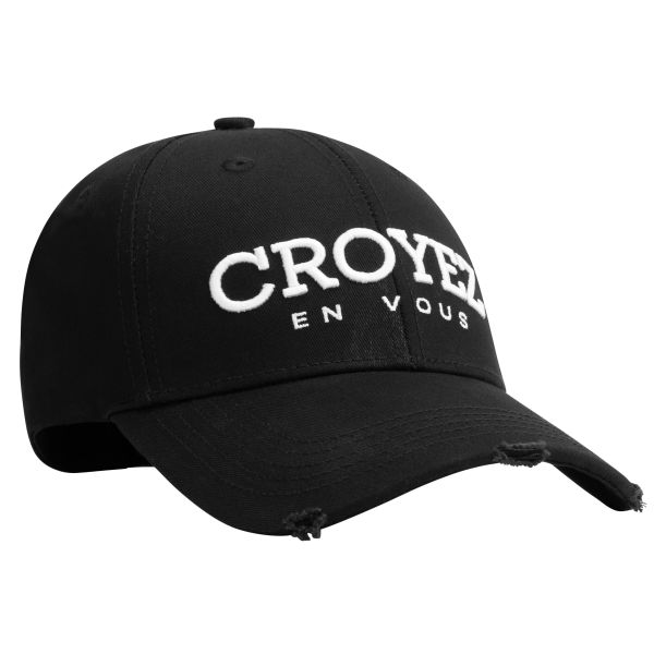 Croyez abstract cap zwart