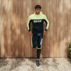 banlieue 3d trainingspak zwart geel