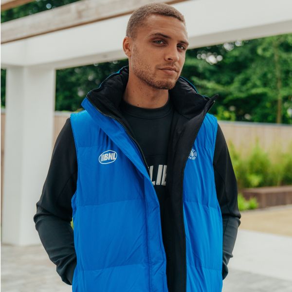 banlieue reversible bodywarmer blauw