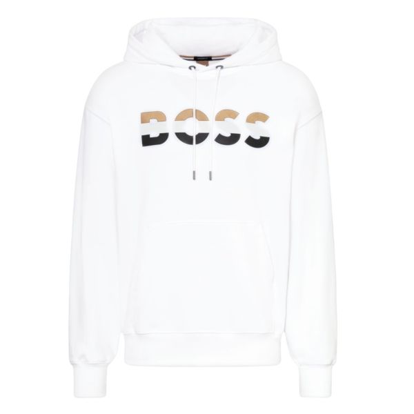 Boss Classic Logo Hoodie Wit