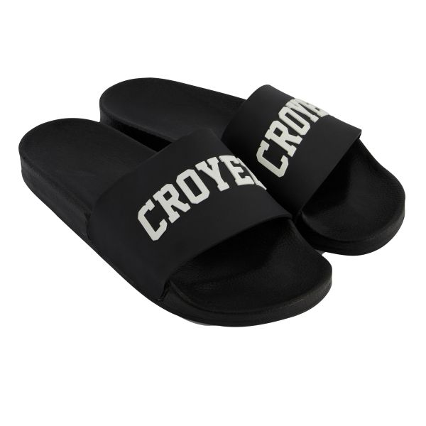 Croyez Arch Logo Slippers Zwart