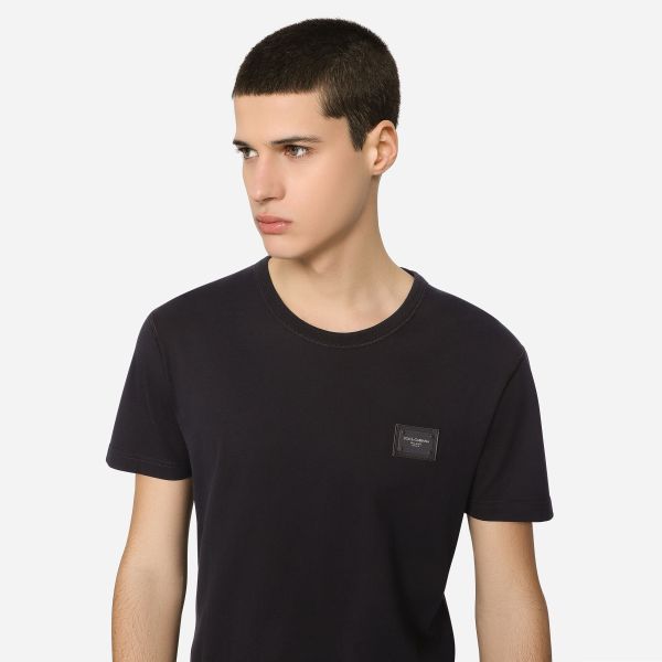 Dolce & Gabbana Branded Tag T-shirt Navy
