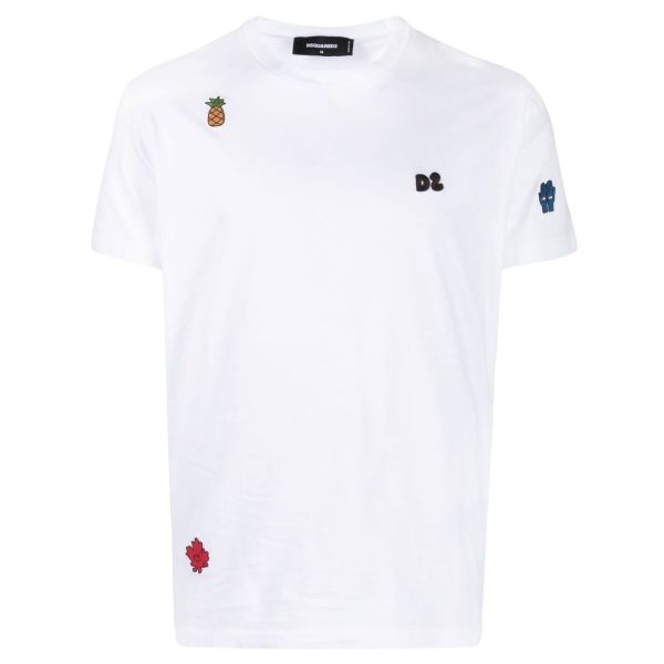 Dsquared2 Fruit Patch T-shirt Wit