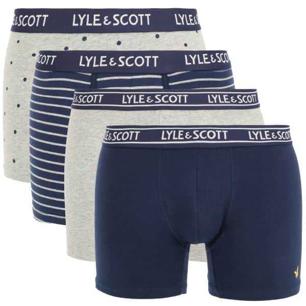 lyle & scott boxer 3-pack grijs navy