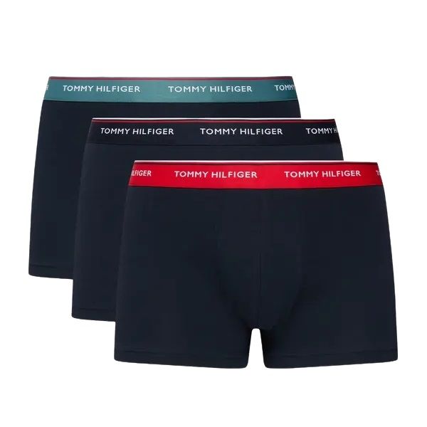 Tommy Hilfiger Trunk Boxer 3-Pack Rood/Navy/Turquoise