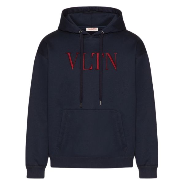 Valentino Garavani VLTN Hoodie Navy Mezaldy