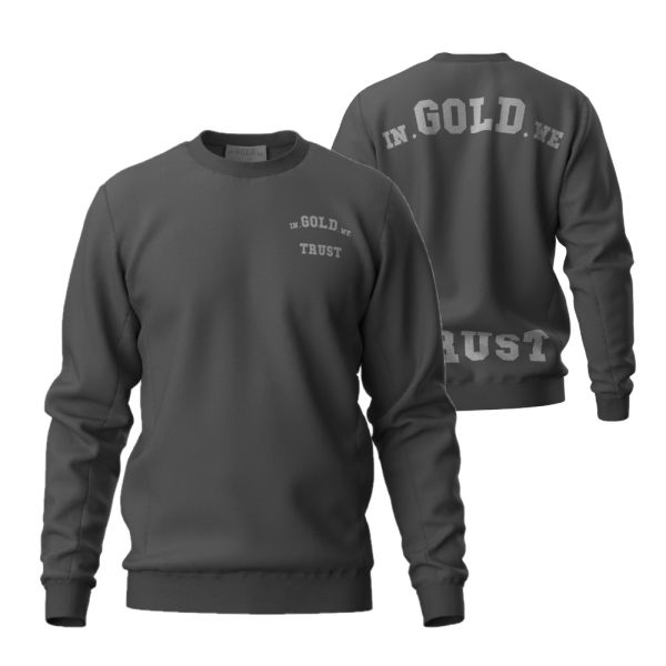 In Gold We Trust The Slim 2.0 Sweater Antraciet