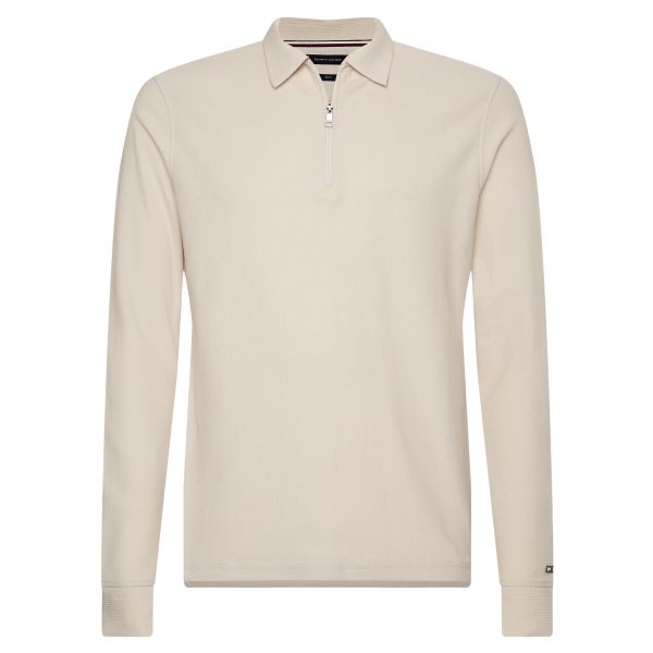 Tommy Hilfiger Zipped Polo Off White