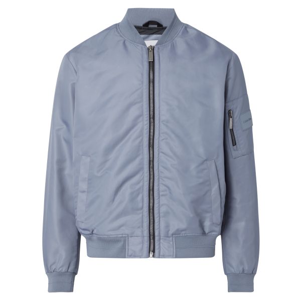 Calvin Klein Satin Bomber Jack Grijs/Blauw