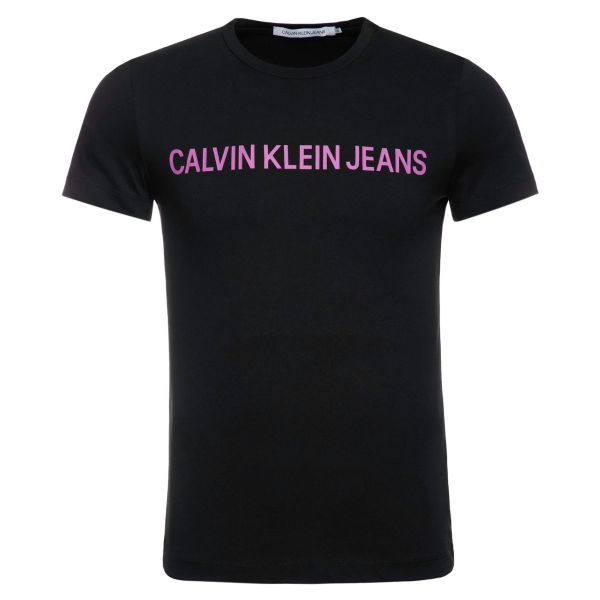 Calvin Klein Slim Logo T-shirt Zwart