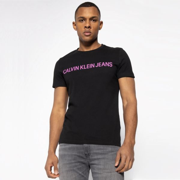 Calvin Klein Slim Logo T-shirt Zwart