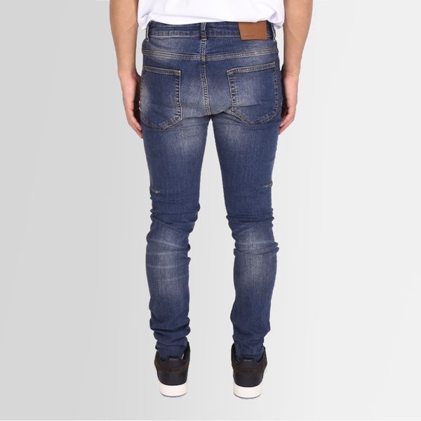 flaneur homme cut off skinny jans donker blauw