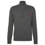 Hugo San Quintus Turtle Neck Zip Sweater Antraciet