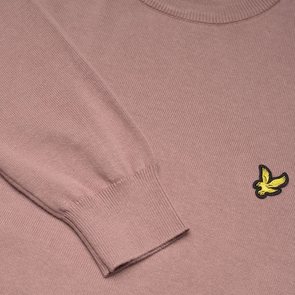 Lyle & Scott Cotton Crewneck Sweater Roze