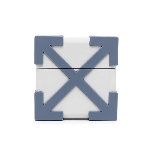 Off-White Arrow Airpods Case Grijs/Blauw | Mezaldy.com