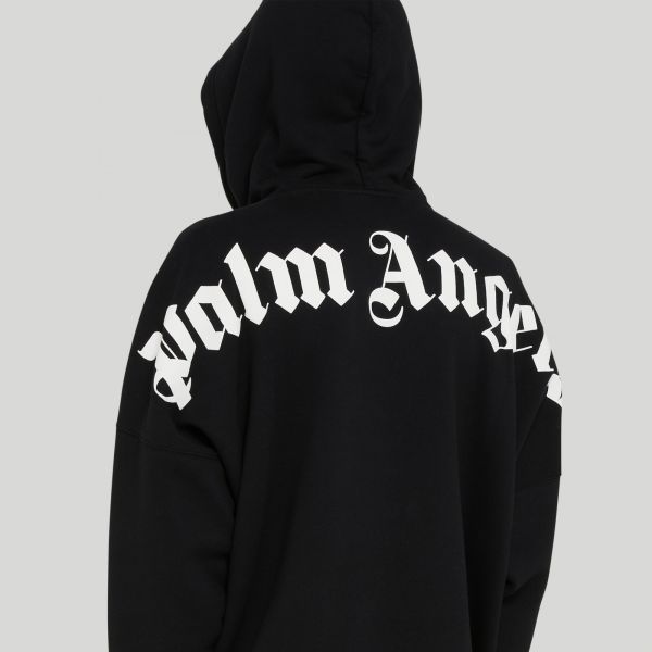 Palm Angels Classic Logo Over Hoodie Zwart