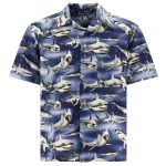 Palm Angels Sharks Bowling Overhemd Blauw