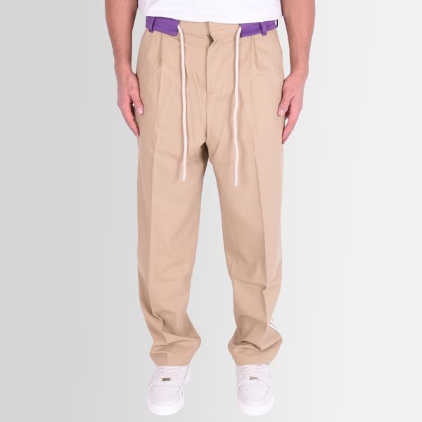 Palm Angels Track Belt Broek Beige