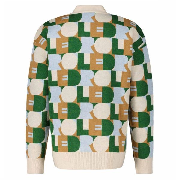 Drôle De Monsieur Drôle Cardigan Beige/Groen