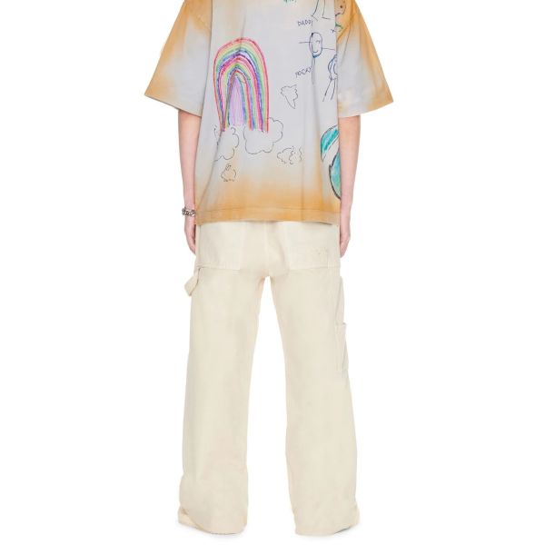 Off-White Wave Off Canvas Double Oversized Broek Beige