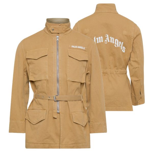 Palm Angels GD Curved Logo Field Jas Beige