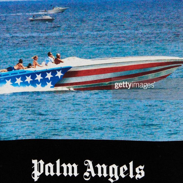 Palm Angels Getty Speedboat Classic T-shirt Zwart