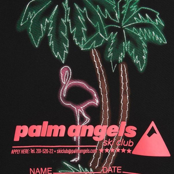 Palm Angels Ski Club Long Hoodie Zwart