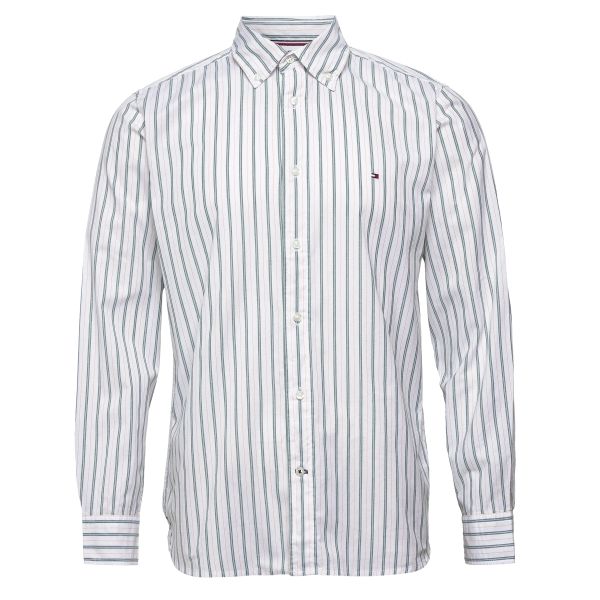 Tommy Hilfiger Natural Overhemd Groen/Wit