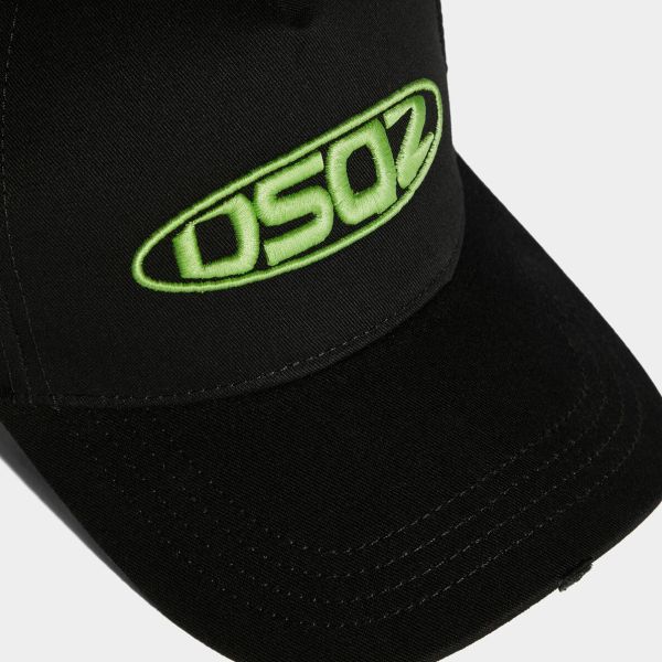 Dsquared2 DSQ2 Fluo Cap Zwart/Groen