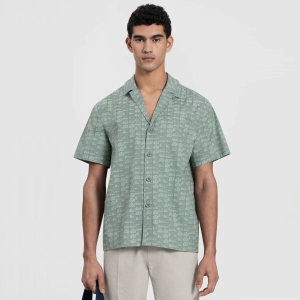 Olaf AOP Blur Overhemd Groen