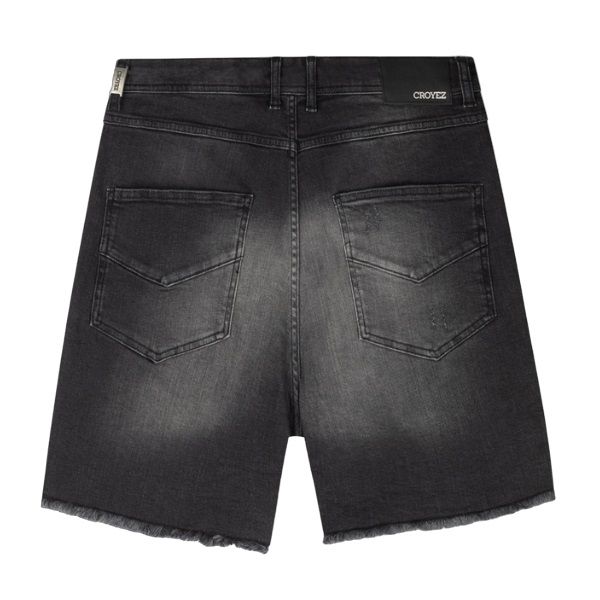Croyez CH1 Distressed Denim Korte Broek Zwart