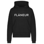 Flâneur Printed Logo Hoodie Zwart
