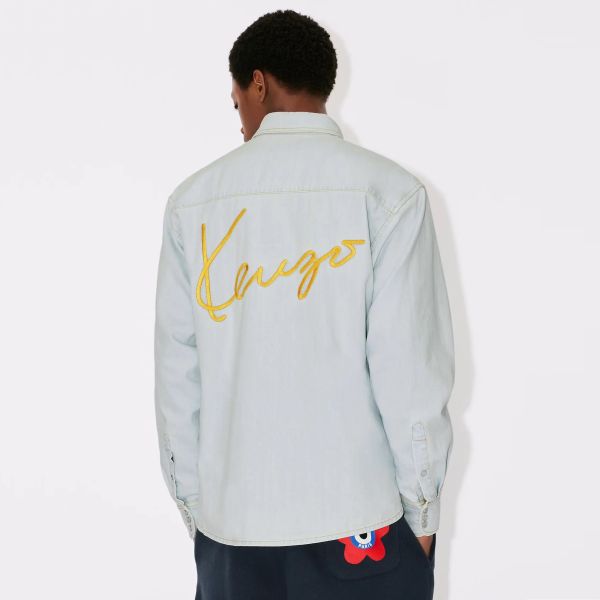 Kenzo Signature Western Overshirt Blauw
