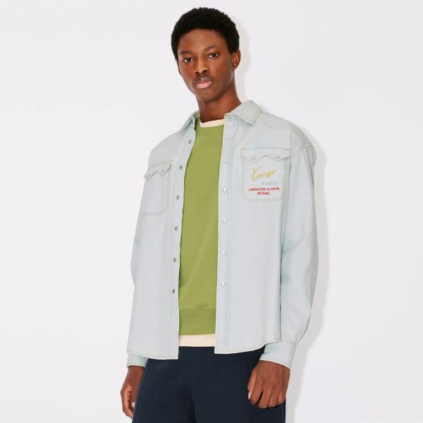 Kenzo Signature Western Overshirt Blauw