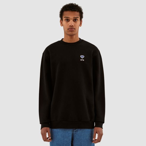 Arte Antwerp Cohen Heart Patch Sweater Zwart