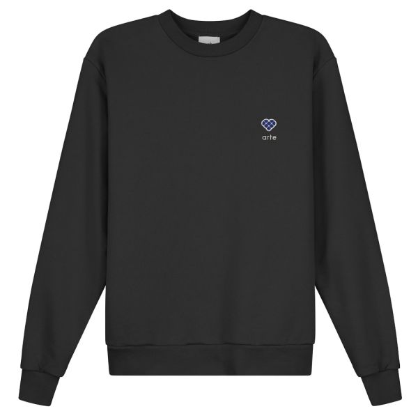 Arte Antwerp Cohen Heart Patch Sweater Zwart