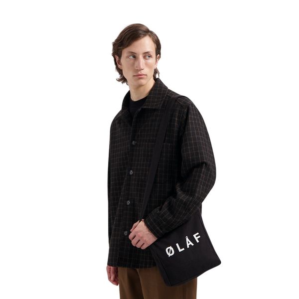 olaf wool grid jack zwart