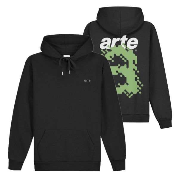 Arte Antwerp Harmon Back A Pixel Hoodie Zwart