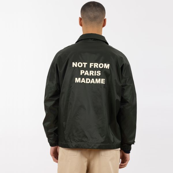 Drôle De Monsieur Polaire Slogan Vest Donker Groen