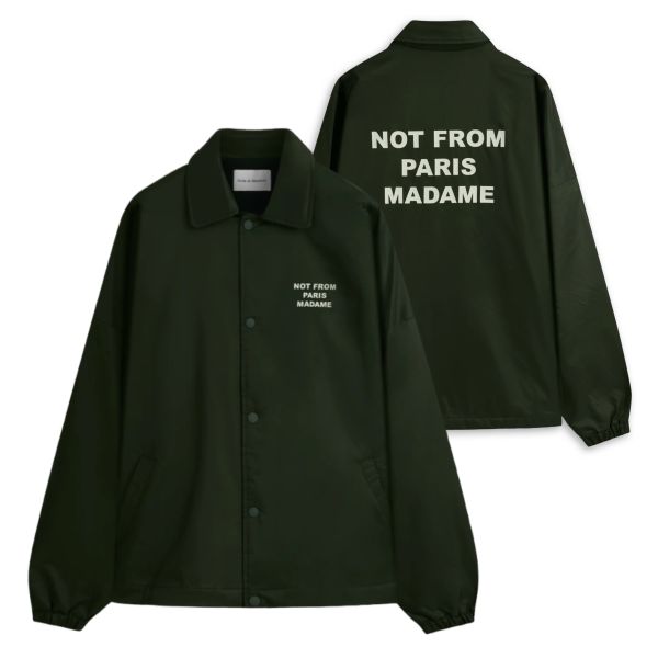Drôle De Monsieur Polaire Slogan Vest Donker Groen