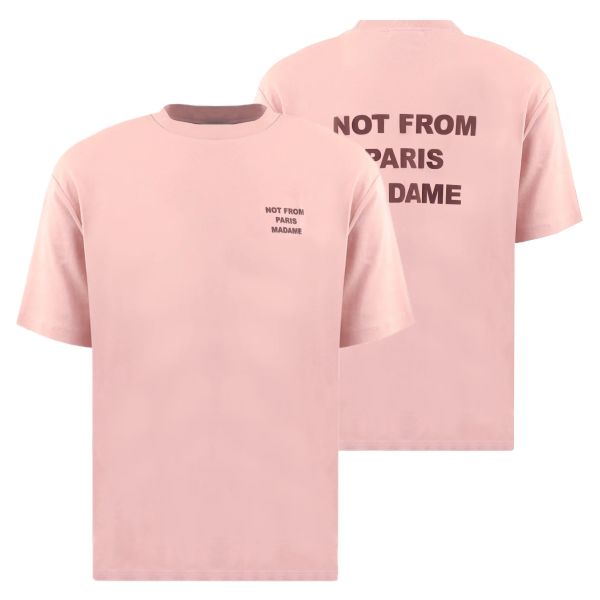 Drôle De Monsieur Slogan T-shirt Roze