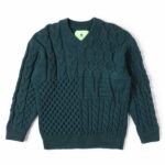 New Amsterdam Surf Association Pile V-Neck Sweater Donker Groen