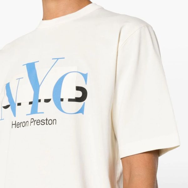 【関税込み】Heron Preston オフホワイト NYC Censored Tシャツ Heron Preston NYC Censored T-shirt Off White | Mezaldy.com