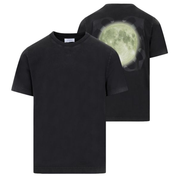 Off-White Super Moon Arrow Slim T-shirt Zwart | Mezaldy.com