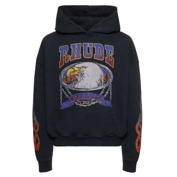 Rhude Screaming Eagle Hoodie Zwart