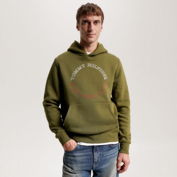 Tommy Hilfiger Monotype Roundall Hoodie Groen