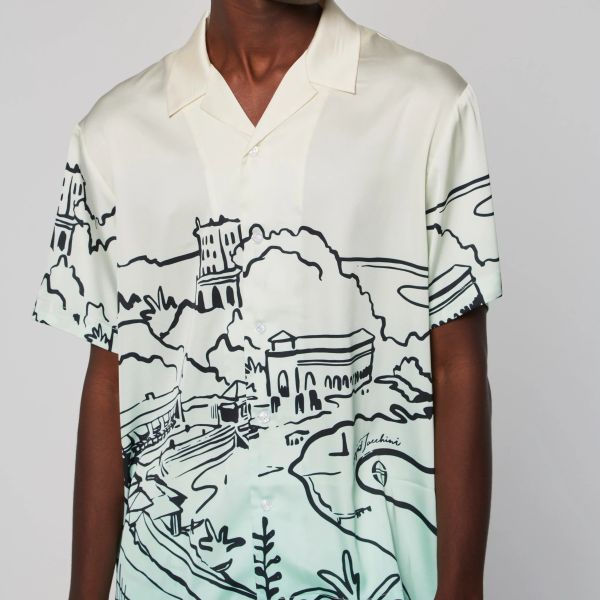 Sergio Tacchini MC Cabana Overshirt Wit/Blauw