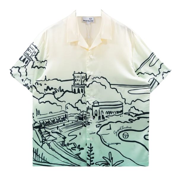 Sergio Tacchini MC Cabana Overshirt Wit/Blauw