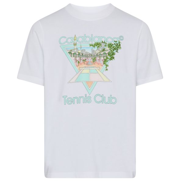 ◆Casablanca◆ COTTON FITTED T-SHIRT WITH ICON TENNIS CLUB Tennis Club Icon T-Shirt | Casablanca Paris