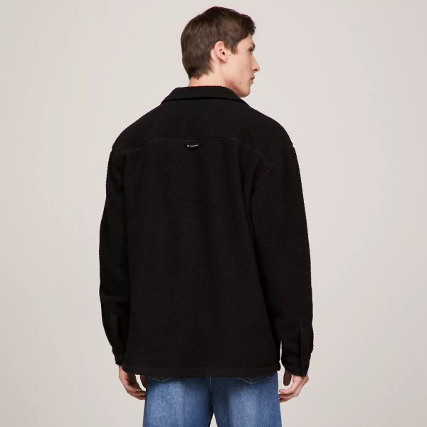 Tommy Jeans Solid Teddy Overshirt Zwart